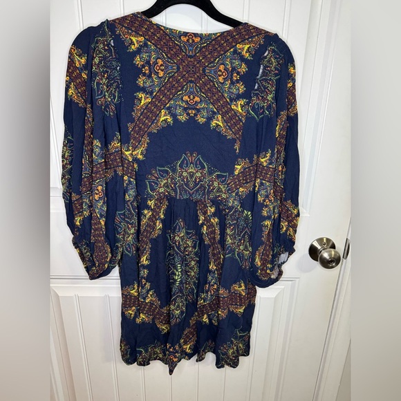 Free People Girl Talk Boho Paisley Printed Tunic Top - Picture 8 of 8